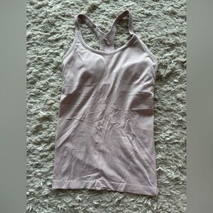 lululemon athletica Light Pink Ribbed Tank Top